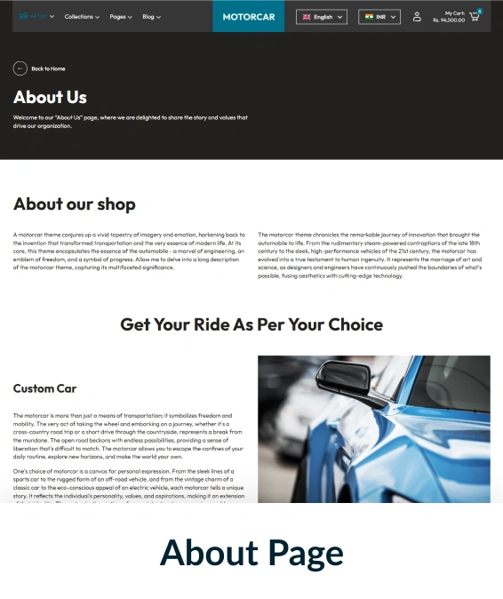 Motorcar Shopify Theme