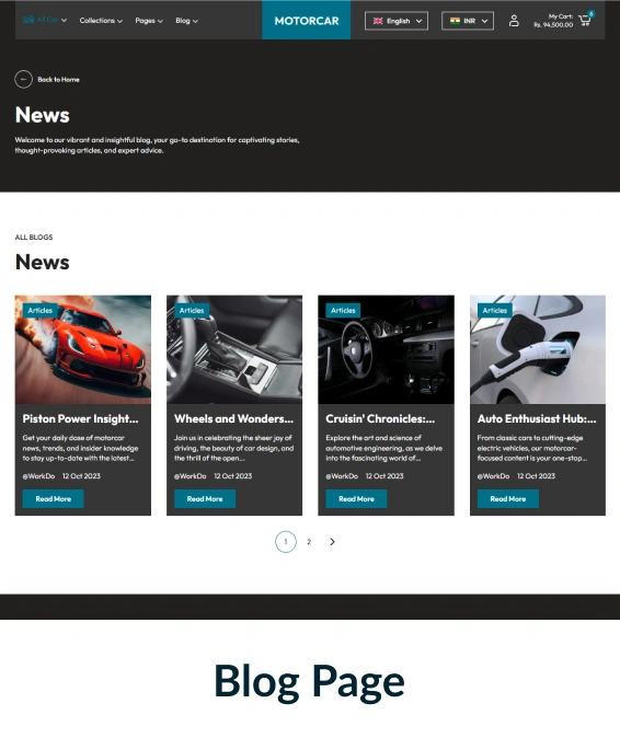Motorcar Shopify Theme