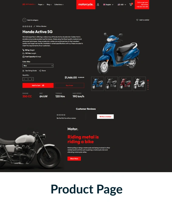 Motorcycle Shopify Theme