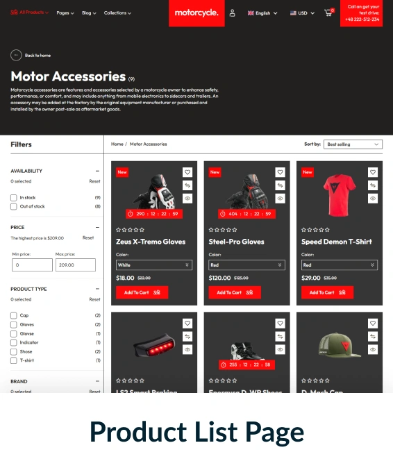 Motorcycle Shopify Theme