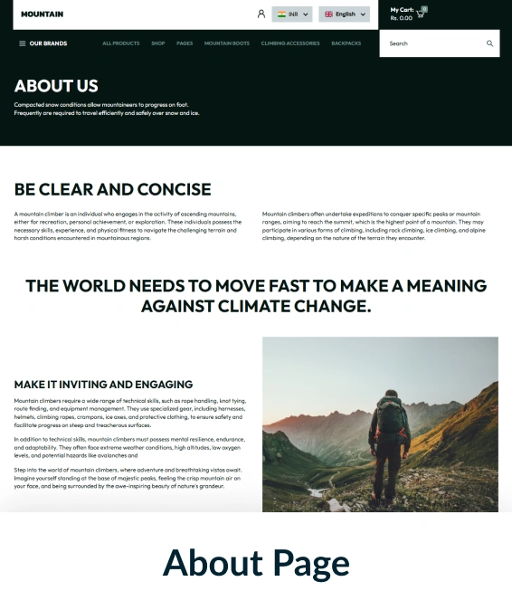 Mountains Shopify Theme