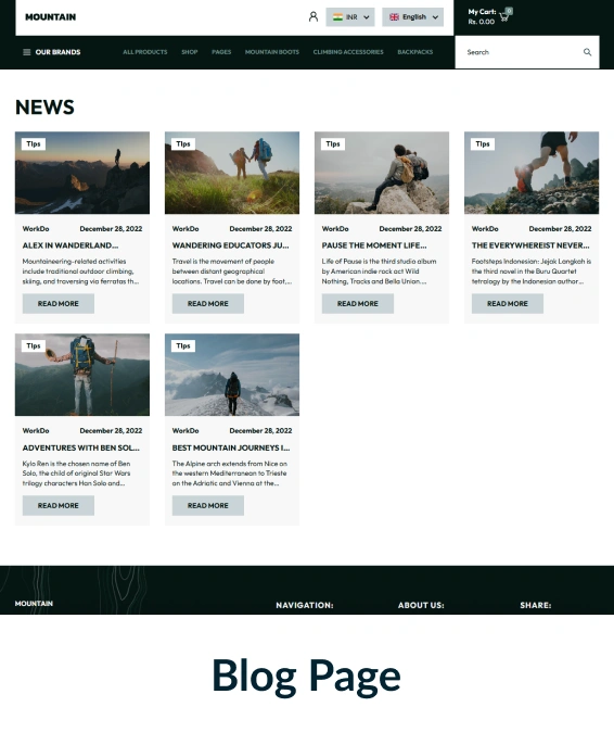 Mountains Shopify Theme