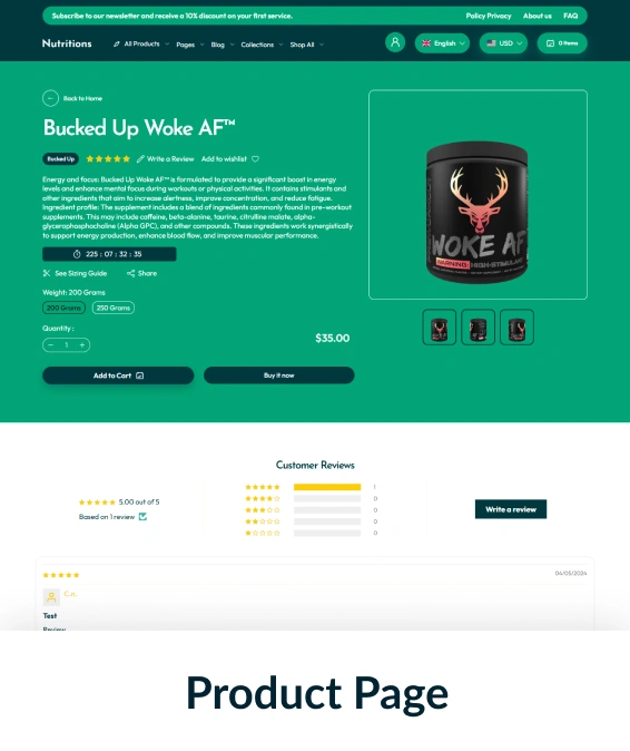 Nutritions Shopify Theme