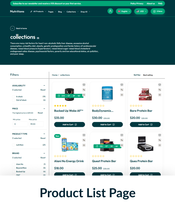 Nutritions Shopify Theme