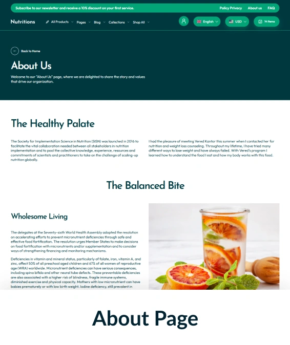 Nutritions Shopify Theme