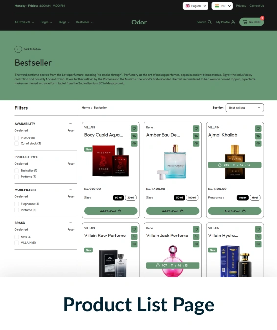 Odor Shopify Theme