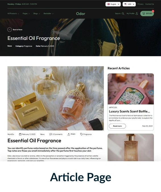 Odor Shopify Theme