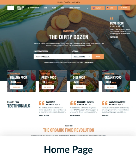 Organic Foods Shopify Theme