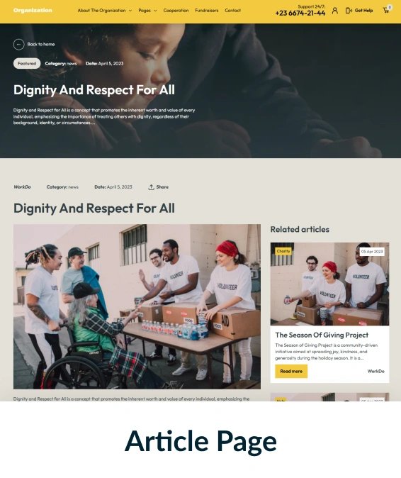 Organization Shopify Theme