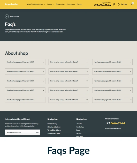Organization Shopify Theme