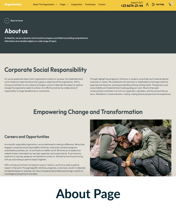 Organization Shopify Theme