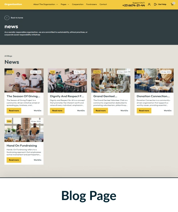 Organization Shopify Theme