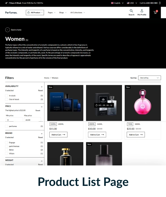 Perfumes Shopify Theme
