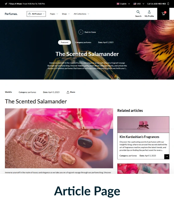 Perfumes Shopify Theme