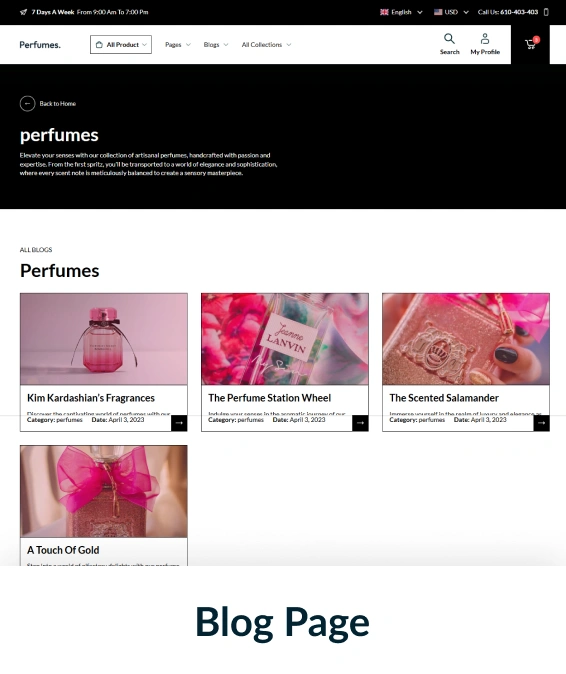 Perfumes Shopify Theme
