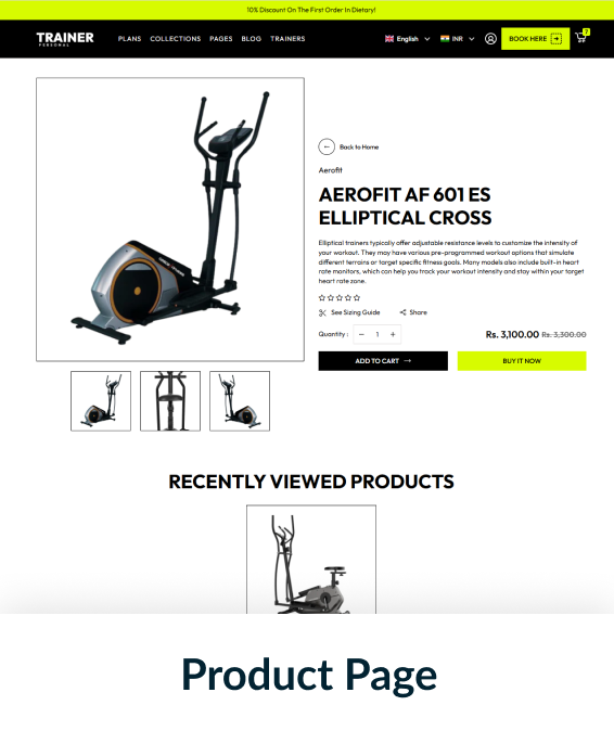Personal Trainer Shopify Theme