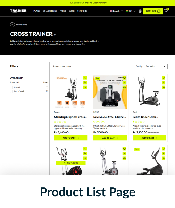 Personal Trainer Shopify Theme