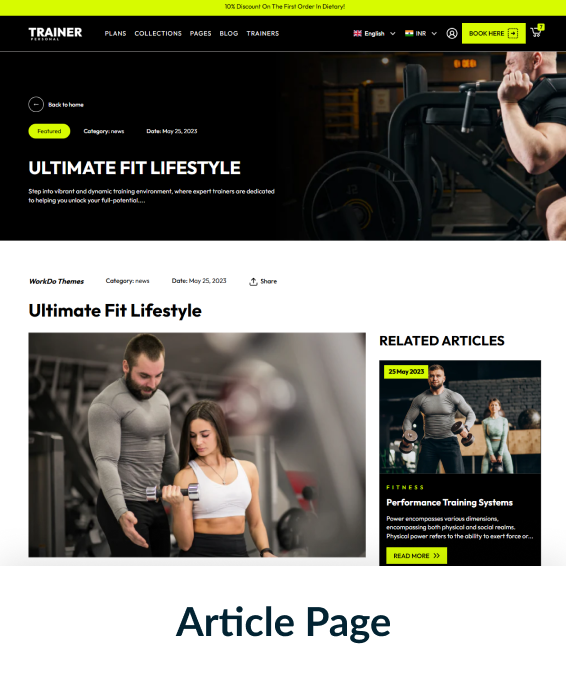 Personal Trainer Shopify Theme