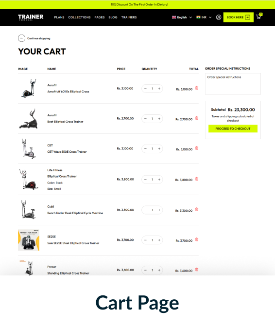 Personal Trainer Shopify Theme