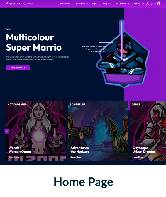 Playgames Shopify Theme