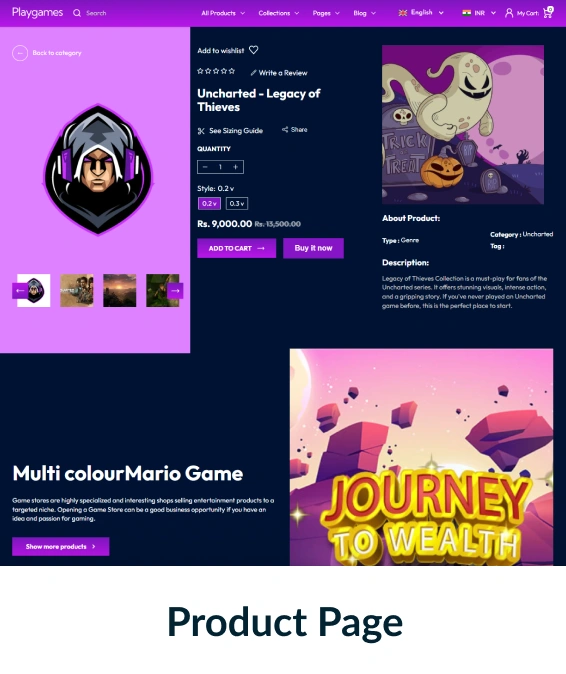 Playgames Shopify Theme