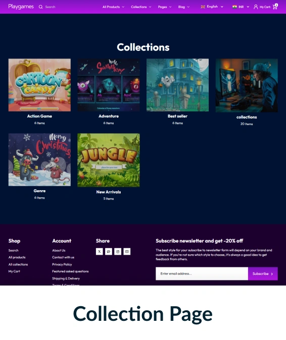 Playgames Shopify Theme