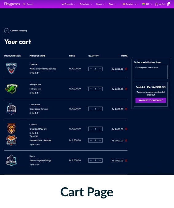 Playgames Shopify Theme