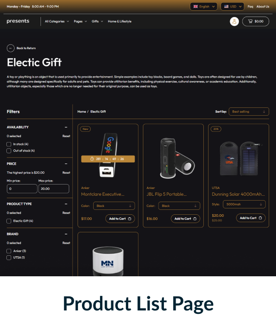 Presents Shopify Theme
