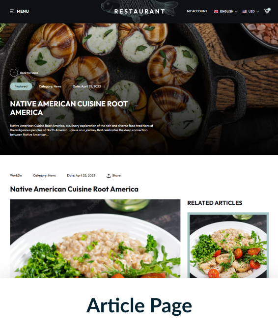 Restaurant Shopify Theme