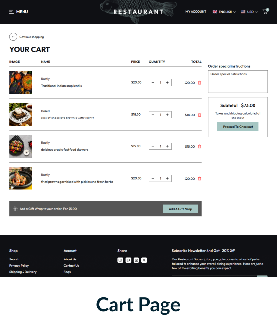 Restaurant Shopify Theme