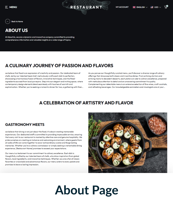 Restaurant Shopify Theme