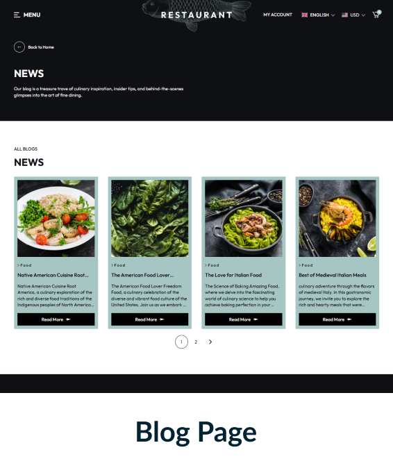 Restaurant Shopify Theme