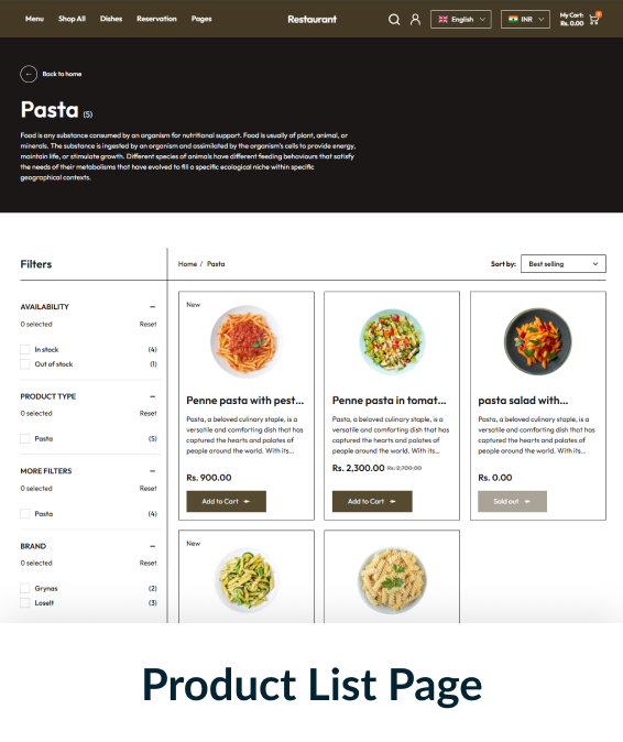 Restaurant-x Shopify Theme