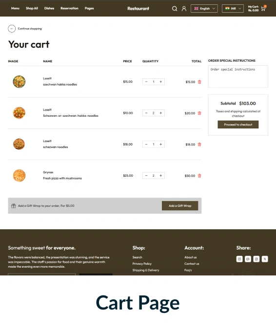 Restaurant-x Shopify Theme