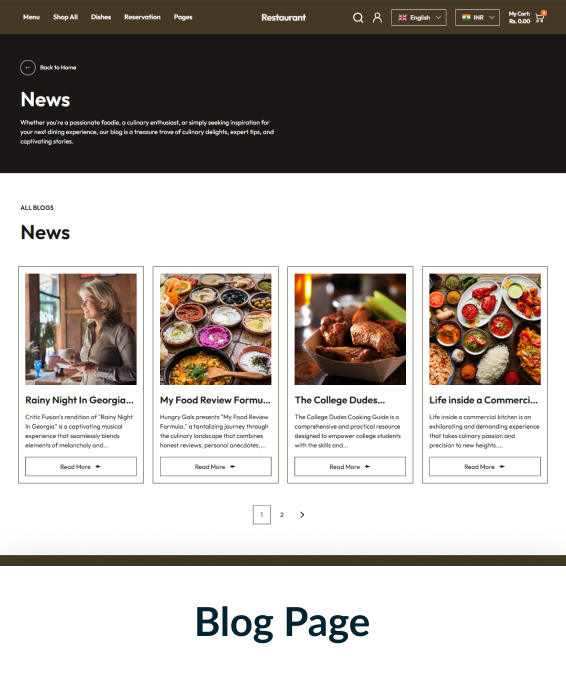 Restaurant-x Shopify Theme