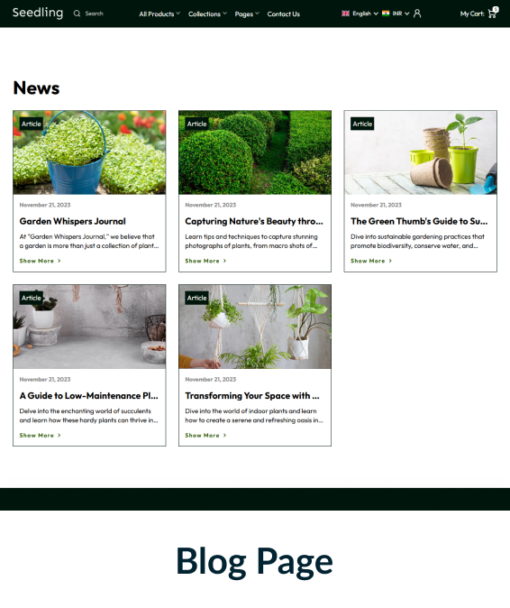 Seedling Shopify Theme