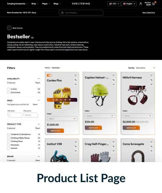 Sheltering Shopify Theme