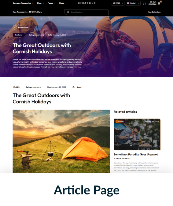 Sheltering Shopify Theme