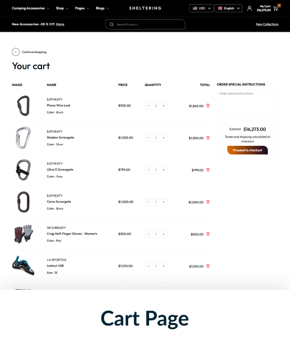 Sheltering Shopify Theme