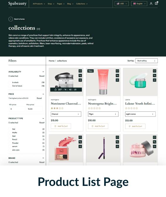 Spa & Beauty Shopify Theme