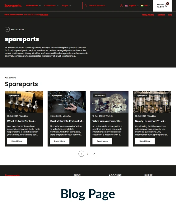 Spareparts Shopify Theme