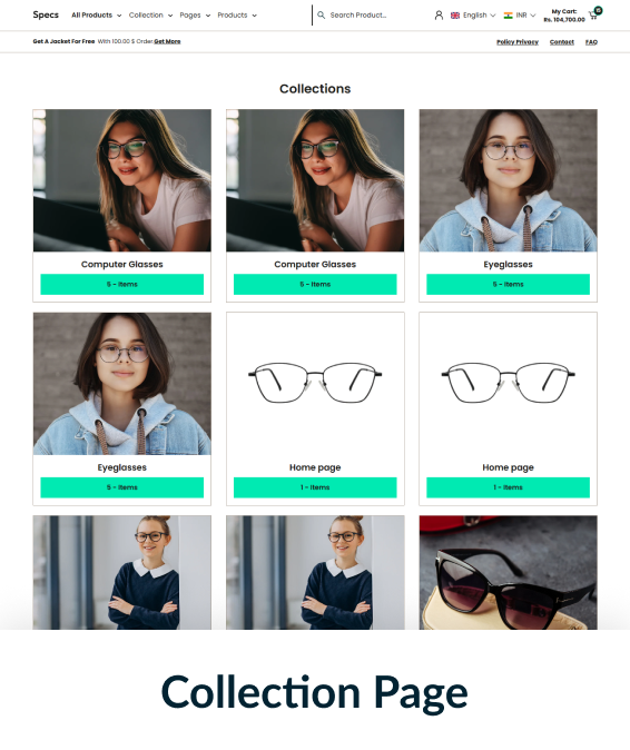 Specs Shopify Theme
