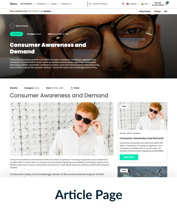 Specs Shopify Theme