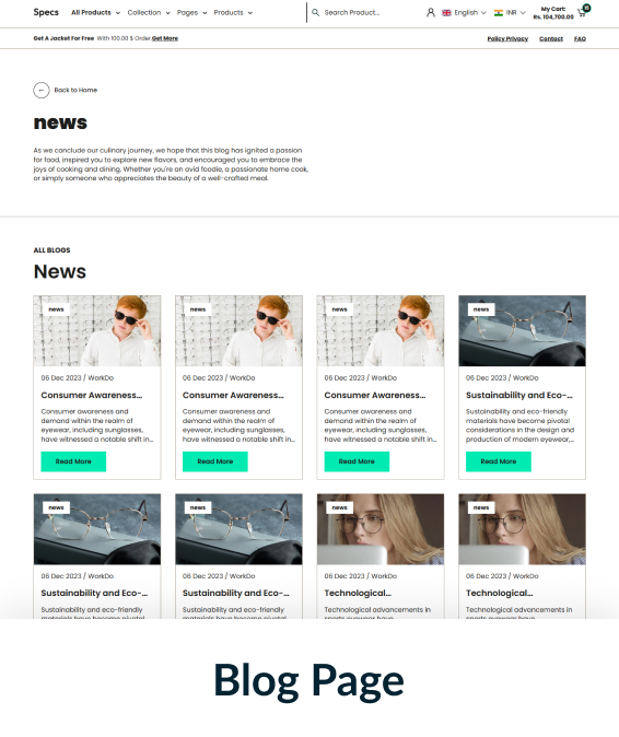 Specs Shopify Theme