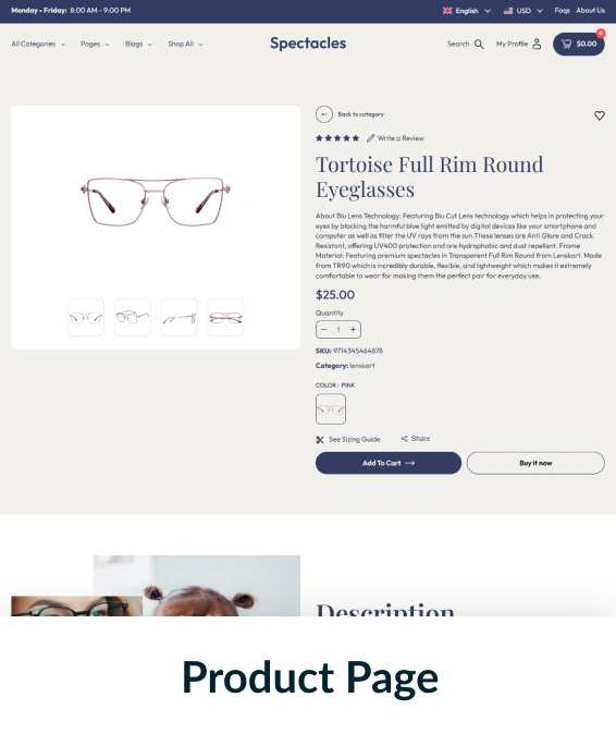 Spectacles Shopify Theme