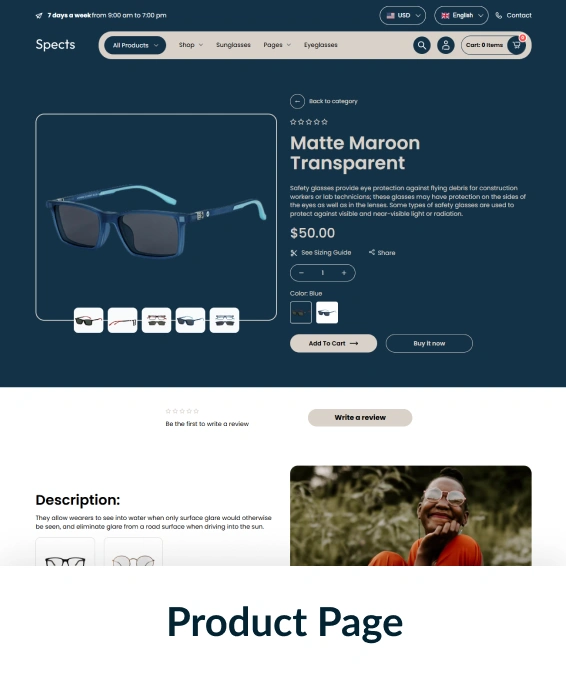 Spects Shopify Theme
