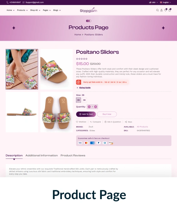 Stepglam Shopify Theme
