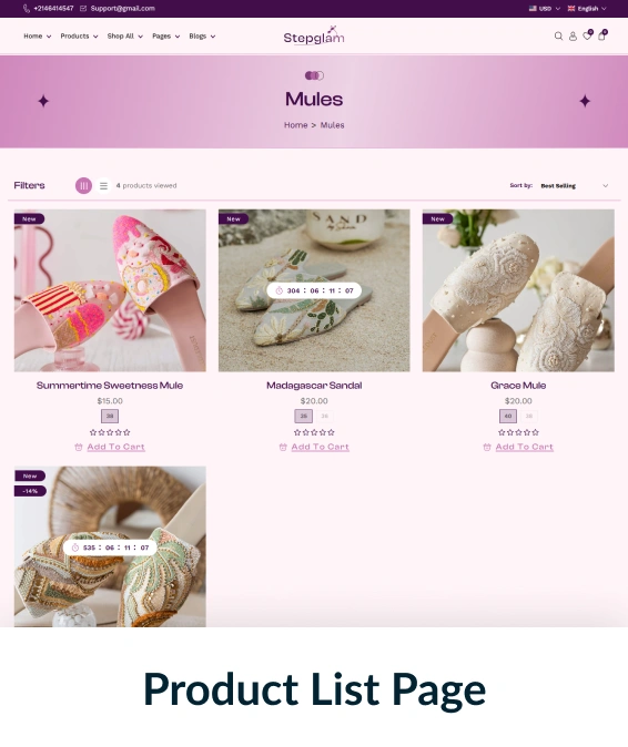 Stepglam Shopify Theme