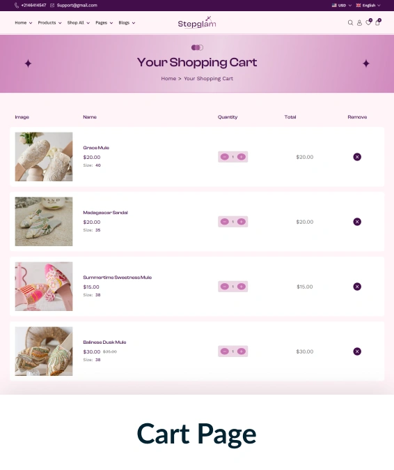Stepglam Shopify Theme