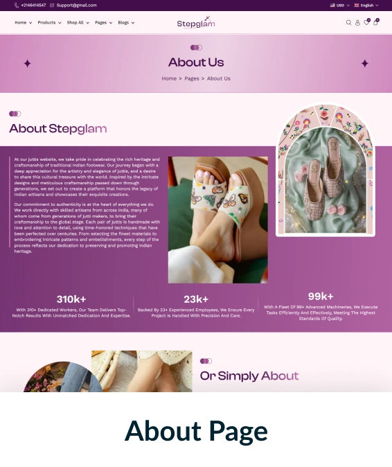 Stepglam Shopify Theme